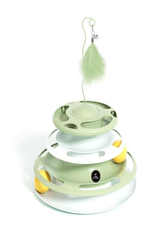 KittuPet Cat Toys Roller 4-Level Turntable for Indoor Cats, Self Play Cat Toy with Colorful Balls, Interactive Kitten Puzzle Toys, Fun Kitty Exercise Toys Pack of 1 - Image 1